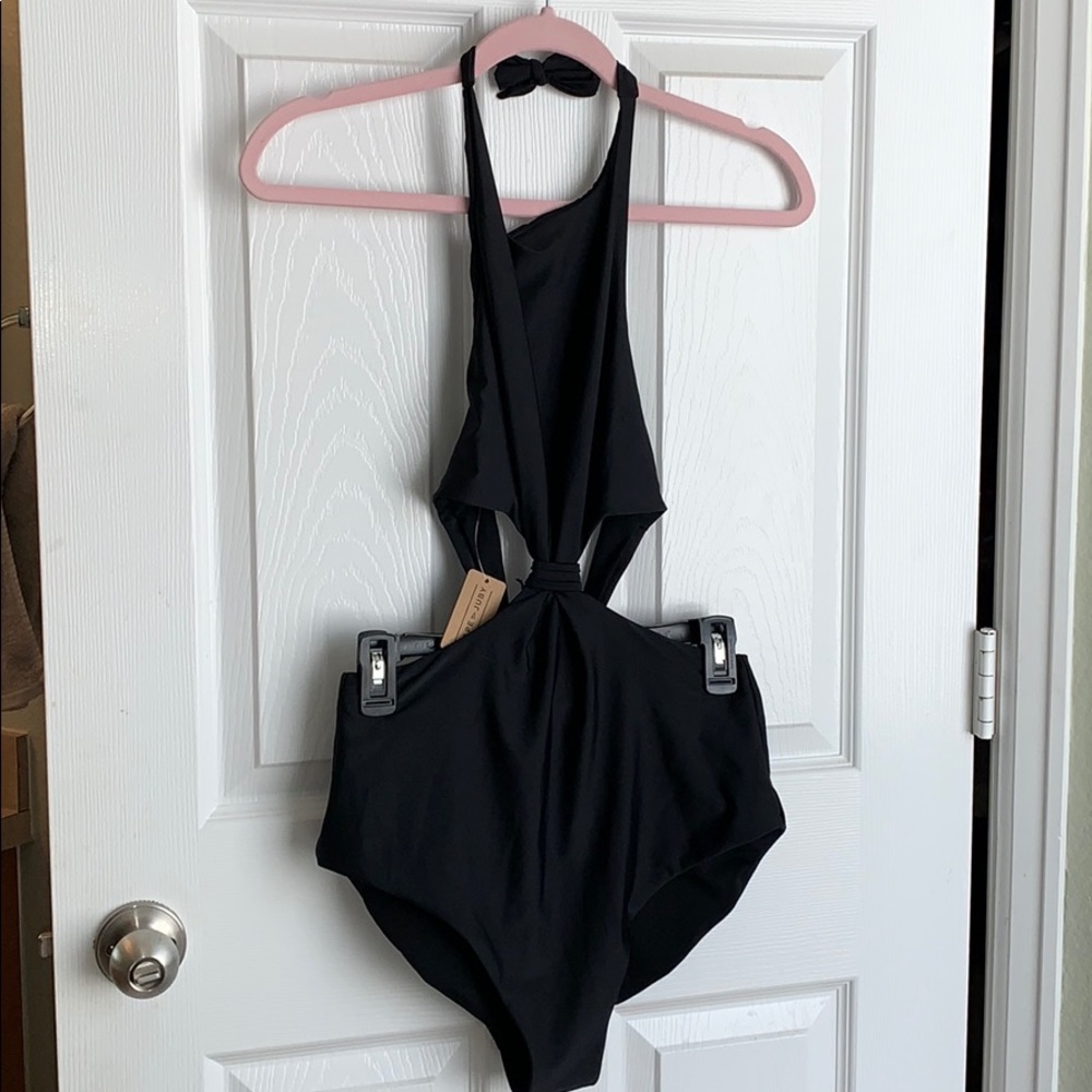 Black Cut-Out Swimsuit